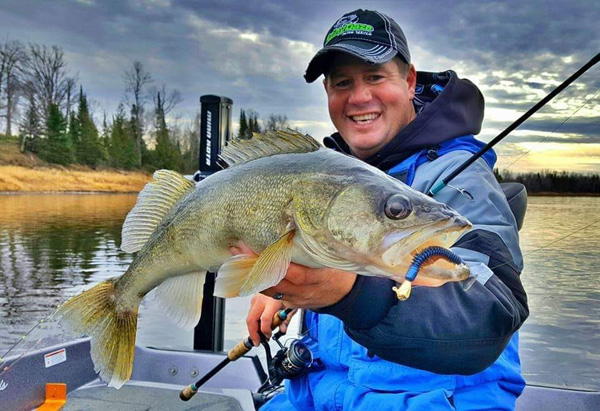 Captain Chris Granrud with a big walleye!