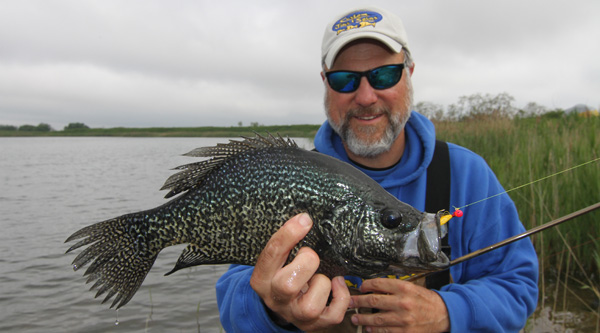 Walt used flu flu jig to catch this big Bluegill