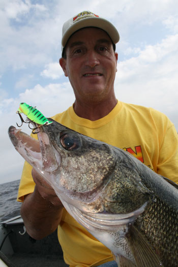 Kevin with a big walleye and a blade bait