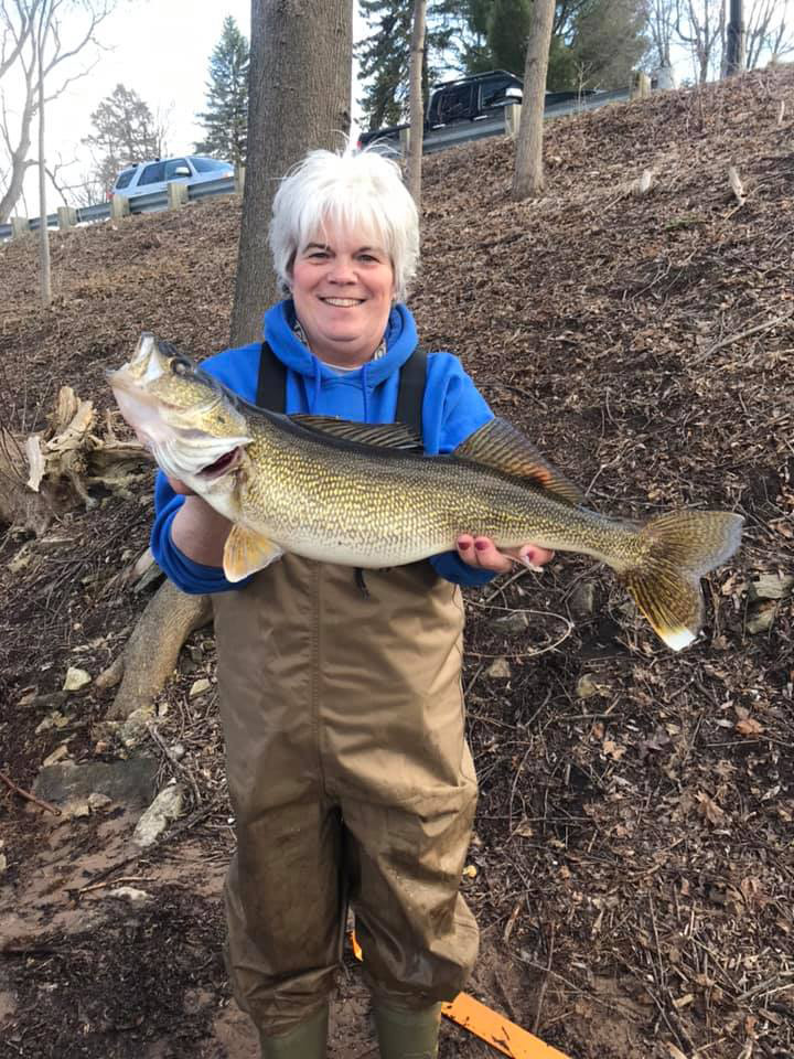 Marline Rudolf knows that Fall is trophy walleye time!