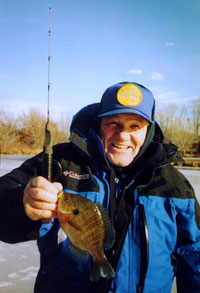 Poppee setting hook for ice fishing