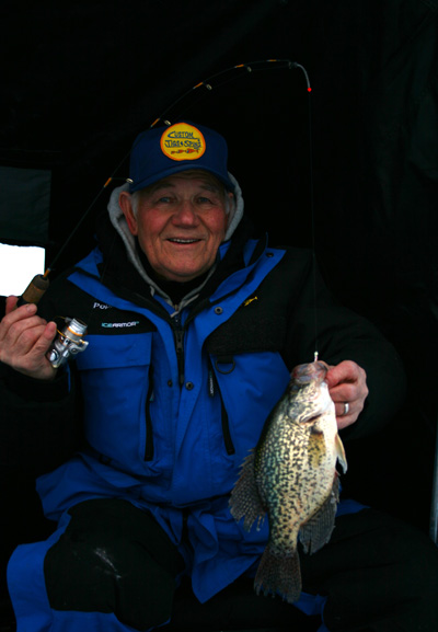 Poppee just loved catching panfish through early ice