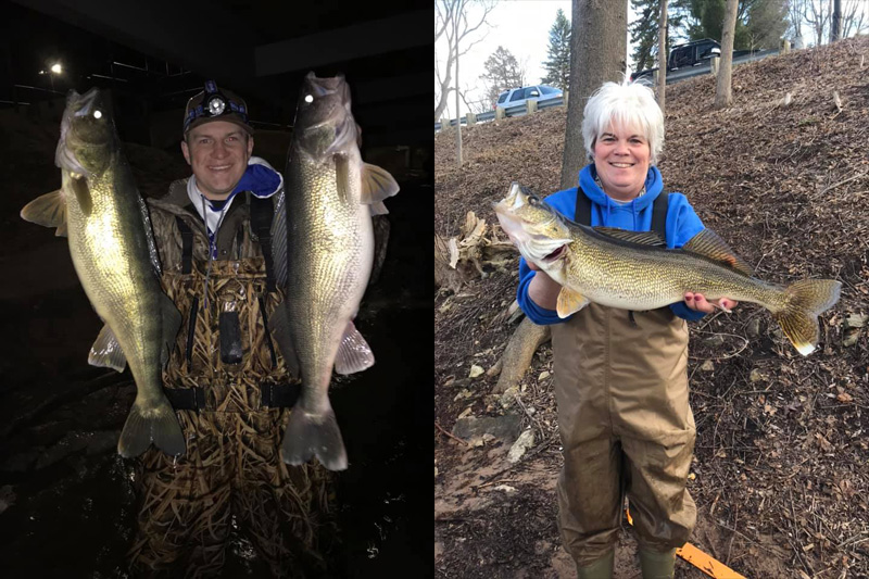 Matt Rudolph and his mom with big walleyes!