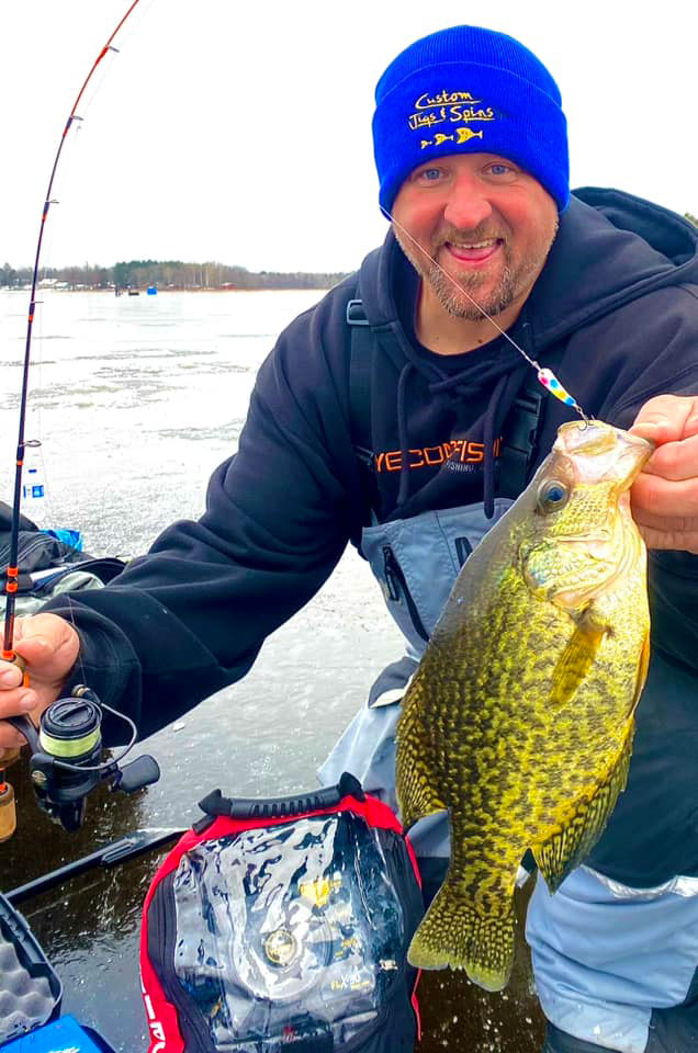 Ryan King is showing off this pretty panfish he just caught