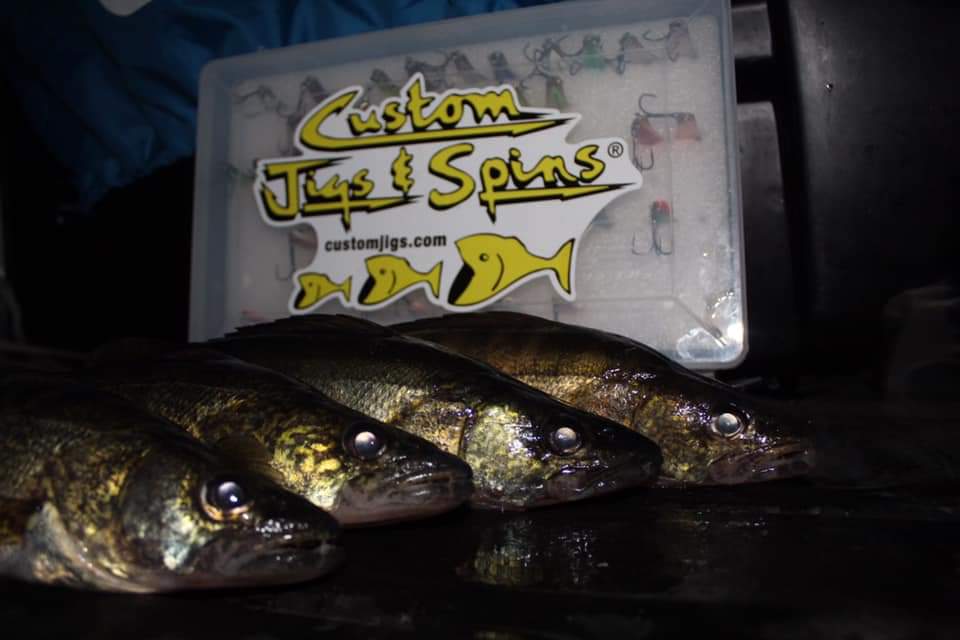 Custom Jigs and Spins jig box show with crappie fish