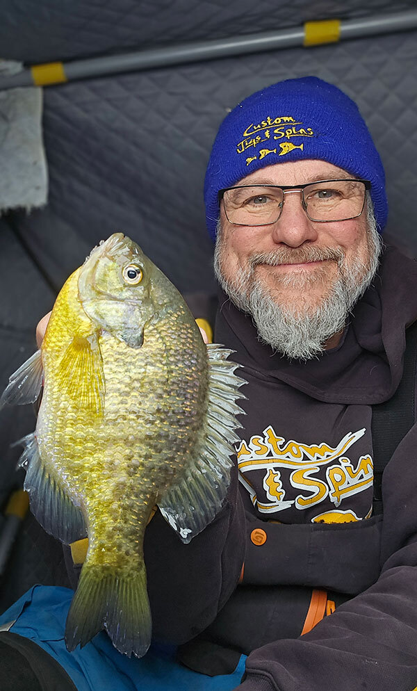 Walt Matan holding a bluegill