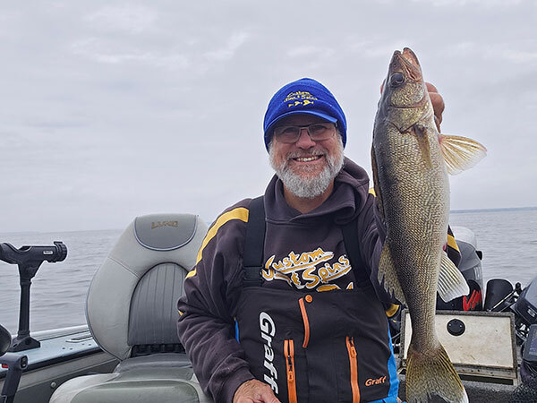 Walt holding a walleye! That's some good eating!