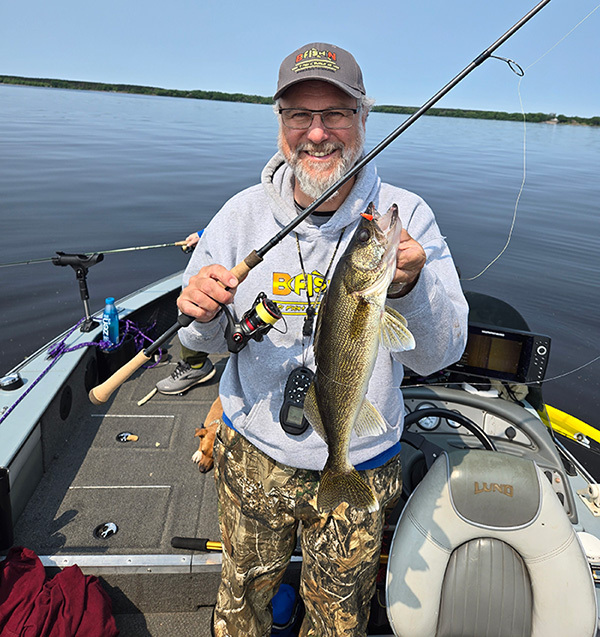 Walt with another big Walleye caught with chatterbait