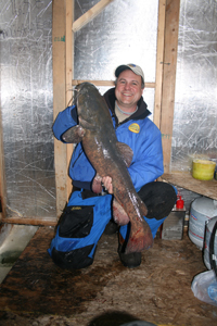 Big Baits = Shmedium fish - Crackin' skulls with NEW Frostbite Slugger -  Ice fishing Lake Trout 